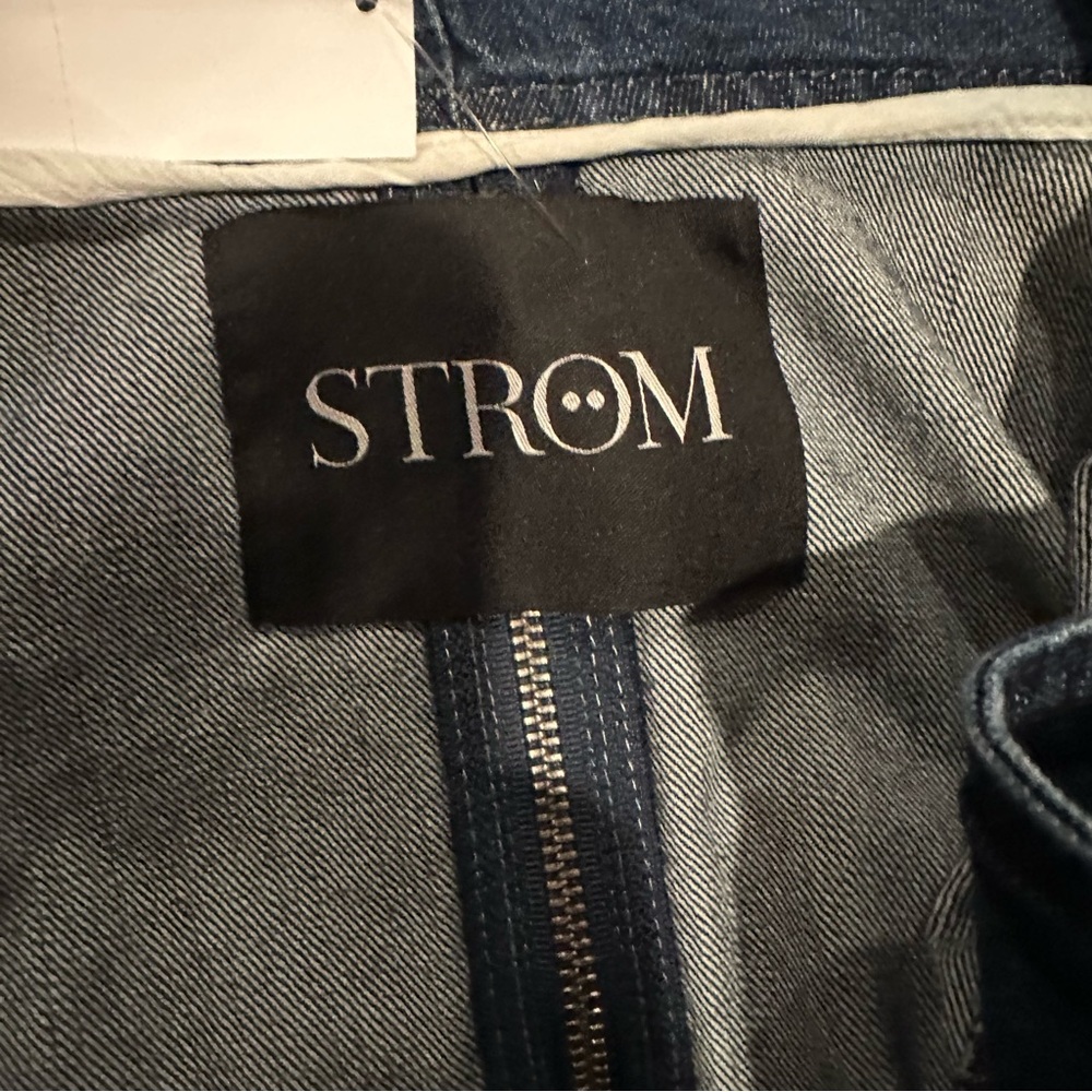 Strom Dark Blue Belted Jean Jacket - Picture 7 of 7